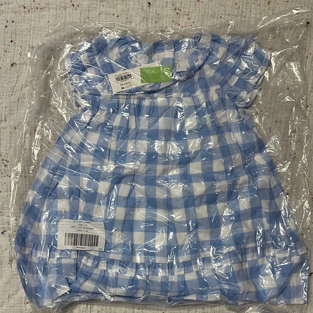 Janie and Jack Blue and White Checkered Diaper Cover-aka Dorothy Costume!